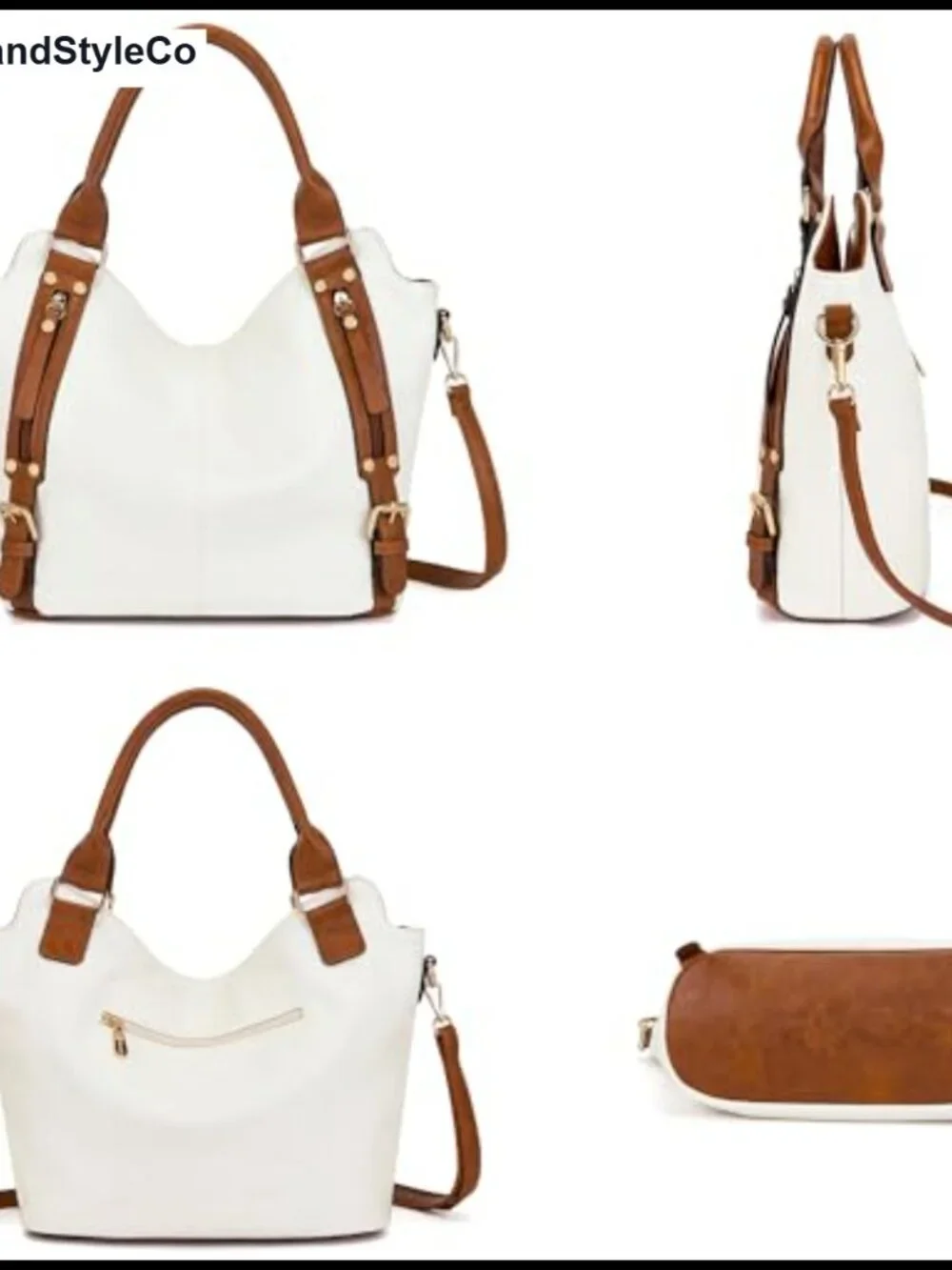 Large Hobo Crossbody Purse with Matching Wallet Set Faux Leather Women